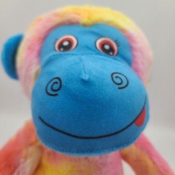 A&A Global Monkey Blue Face Rainbow Plush  Pastel - Picture 11 of 12